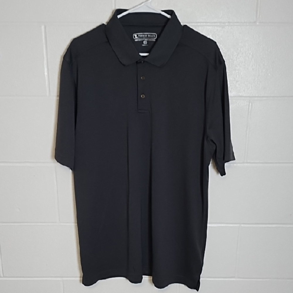 Polo Pebble Beach Golf Polo Shirt Classic Design Very Soft Dark Grey